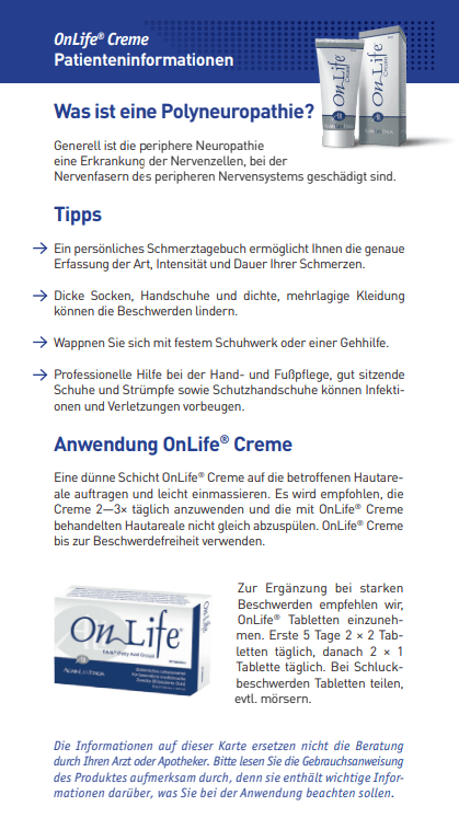 Produktflyer OnLife Informationen Teil 2