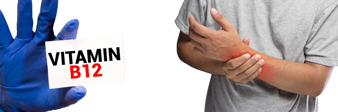 B12-Mangel und Polyneuropathie: Blogbeitrag Titelbild, Schmerzen in Hand und Arm durch Nervenschädigungen