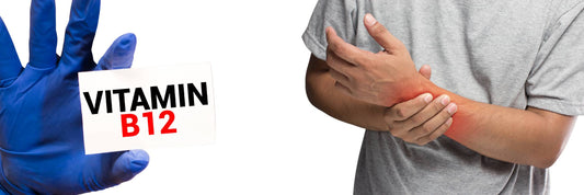 B12-Mangel und Polyneuropathie: Blogbeitrag Titelbild, Schmerzen in Hand und Arm durch Nervenschädigungen