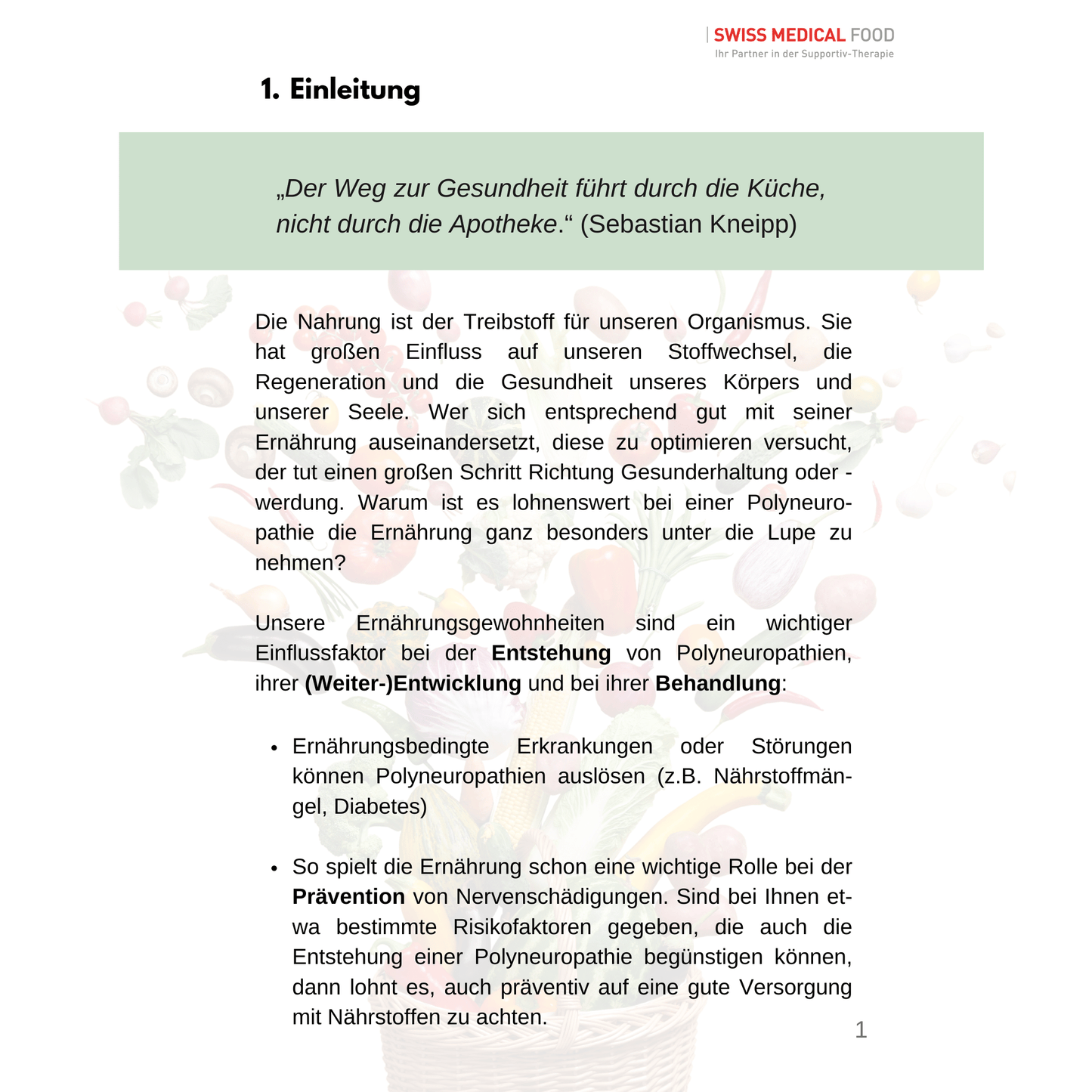 E-Book Ernährung bei Polyneuropathie EInleitung