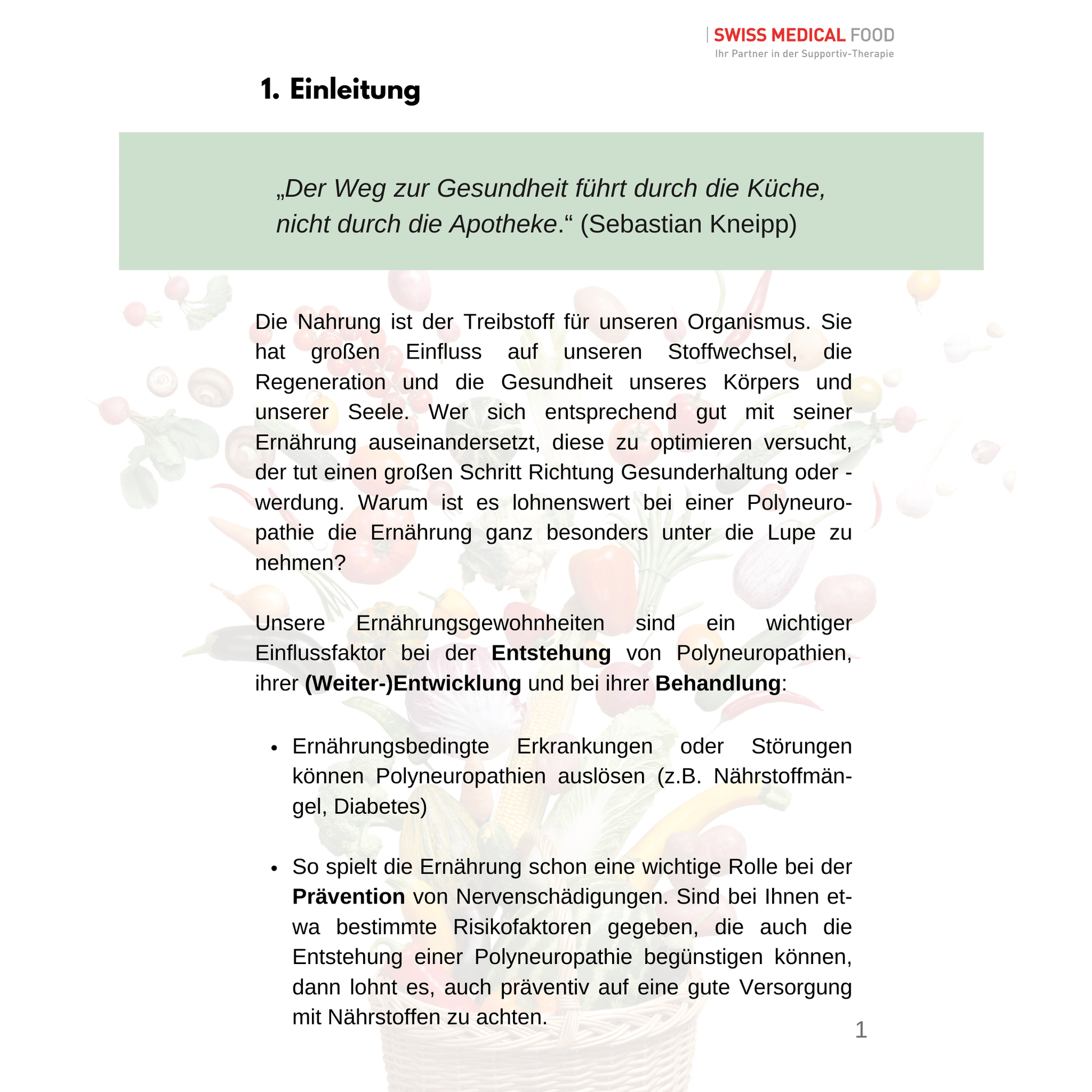 E-Book Ernährung bei Polyneuropathie EInleitung
