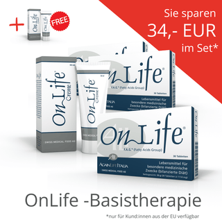 OnLife® Basistherapie mit 3x OnLife Tabletten und 2x OnLife Creme mit 34 Euro Rabatt gegenüber Einzelpreis