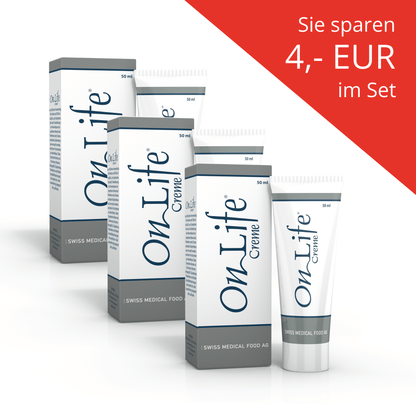 3er Set OnLife Creme mit 4 Euro Rabatt gegenüber Einzelpreis
