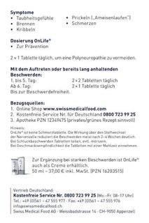 Onlife Tabletten Anwenderkarte 2 Polyneuropathie Symptome Dosierung Bezugsquellen